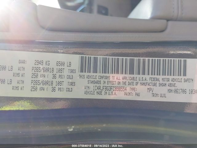 1C4RJFBG3FC898554 Jeep Grand Cherokee Limited