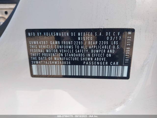 3VW4T7AJXHM340836 Volkswagen JETTA GLI