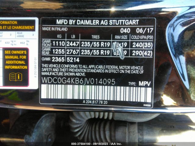 WDC0G4KB6JV014095 Mercedes-Benz Glc Glc 300