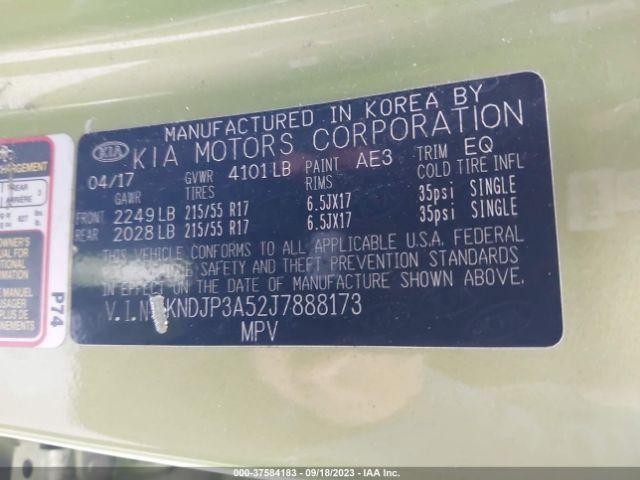 KNDJP3A52J7888173 KIA SOUL +