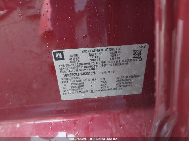 1GKS2CKJ7GR364078 GMC YUKON DENALI