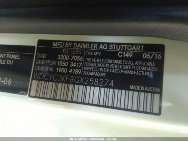 WDCYC3KF8GX258274 Mercedes-Benz G-class G 550