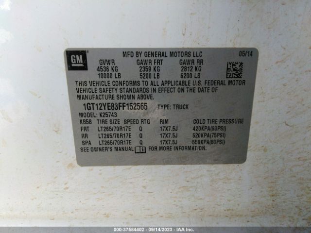 1GT12YE83FF152565 GMC Sierra 2500hd Sle