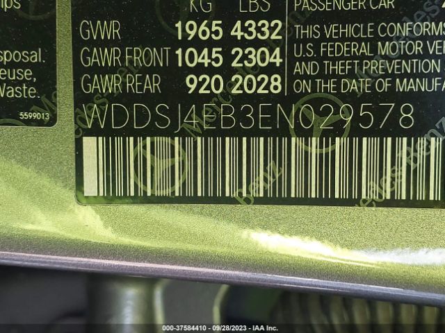 WDDSJ4EB3EN029578 Mercedes-Benz Cla-class Cla 250