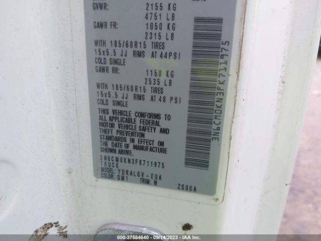 3N6CM0KN3FK711975 Nissan NV200 SV