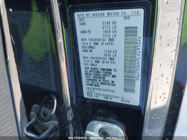 3N6CM0KN9LK697544 Nissan Nv200 Compact Cargo S
