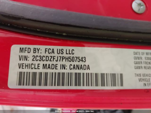 2C3CDZFJ7PH507543 Dodge Challenger R/t Scat Pack