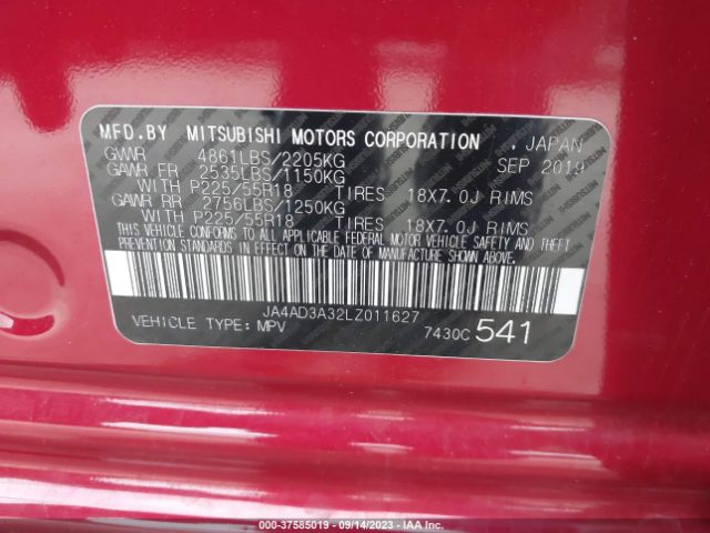 JA4AD3A32LZ011627 Mitsubishi Outlander Se/sel/le/sp