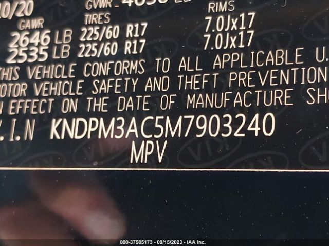 KNDPM3AC5M7903240 KIA Sportage Lx