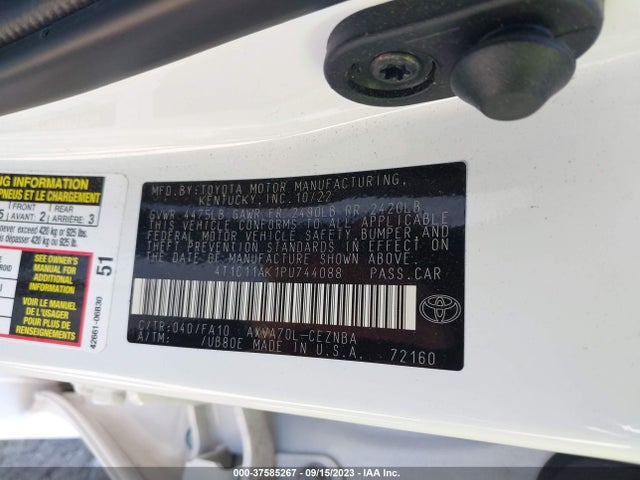 Toyota CAMRY LE 2023 4T1C11AK1PU744088 Image 15
