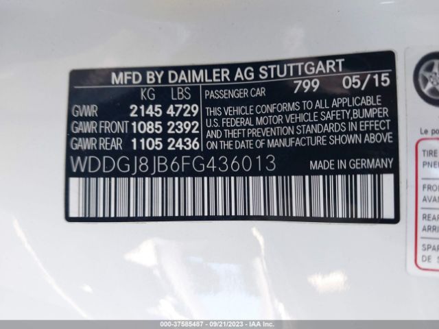 WDDGJ8JB6FG436013 Mercedes-Benz C-class C 350