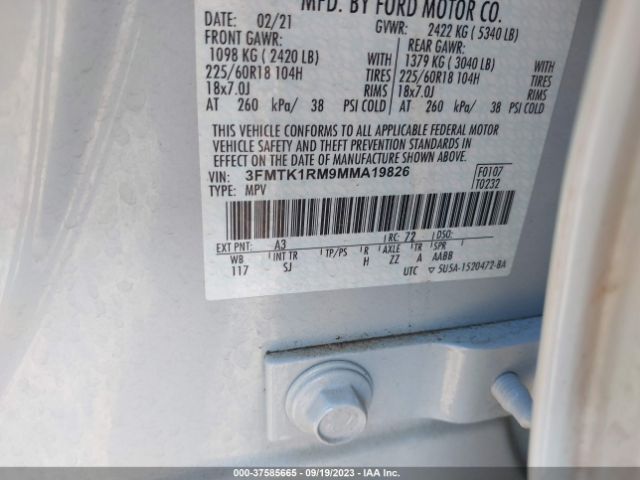 3FMTK1RM9MMA19826 Ford Mustang Mach-e Select