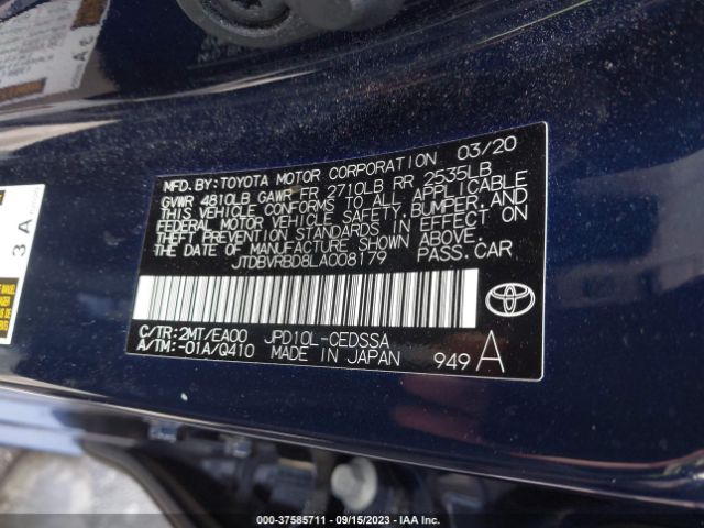 2020 TOYOTA MIRAI JTDBVRBD8LA008179 Photo 8