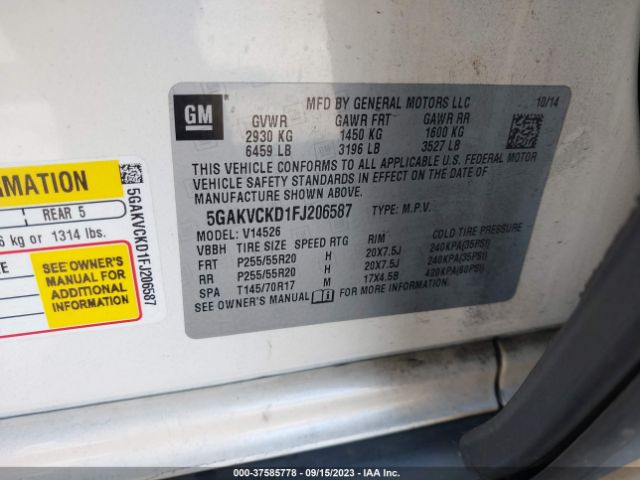 5GAKVCKD1FJ206587 Buick Enclave Premium
