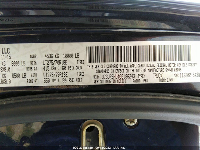 3C6UR5NL4GG186243 RAM 2500 Laramie