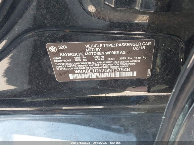 WBA8E1G52GNT37548 BMW 3 Series 320i