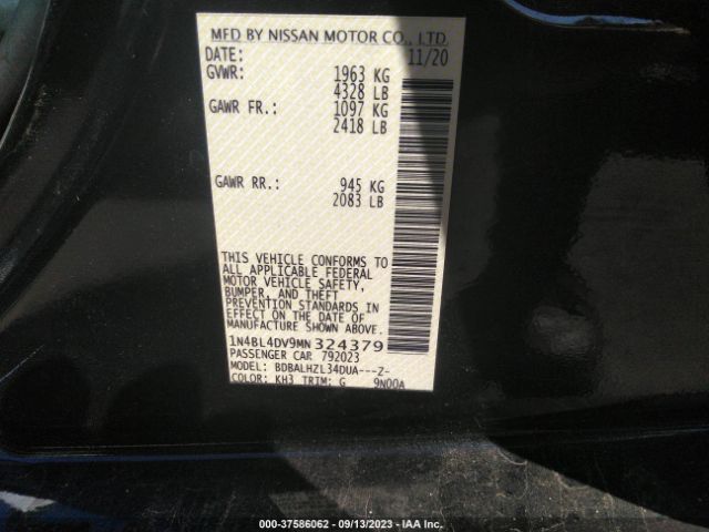 1N4BL4DV9MN324379 Nissan Altima 2.5 Sv