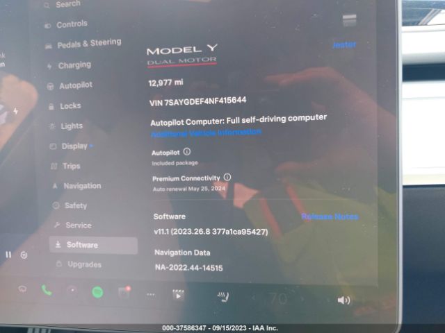 7SAYGDEF4NF415644 Tesla Model Y Performance