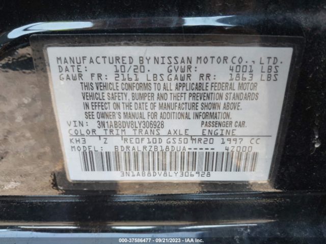 3N1AB8DV8LY306928 Nissan SENTRA SR