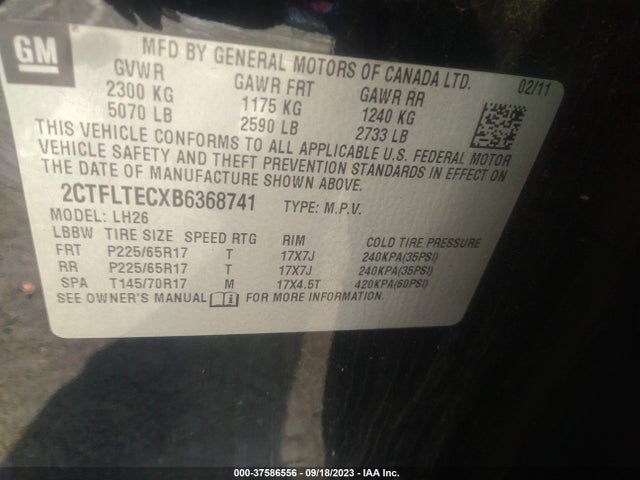 2011 GMC TERRAIN 2CTFLTECXB6368741 Photo 8