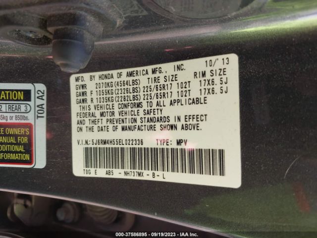 5J6RM4H55EL022336 Honda CR-V EX