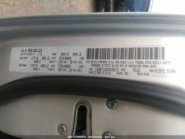 1C6RR7LG9GS239213 RAM 1500 Outdoorsman