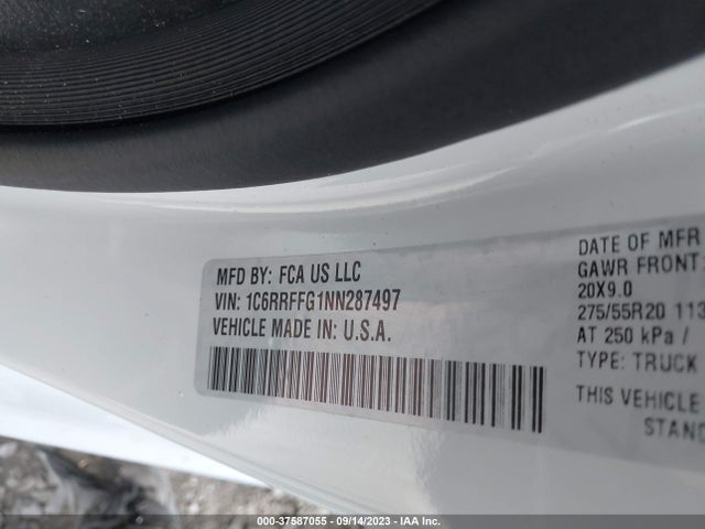 RAM 1500 Big Horn 2022 1C6RRFFG1NN287497 Image 9