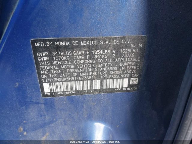 3HGGK5H81FM736811 Honda Fit Ex/ex-l