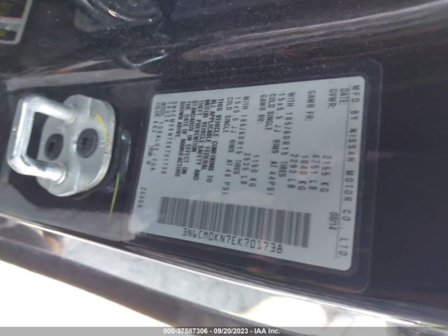 3N6CM0KN7EK701738 Nissan NV200 SV