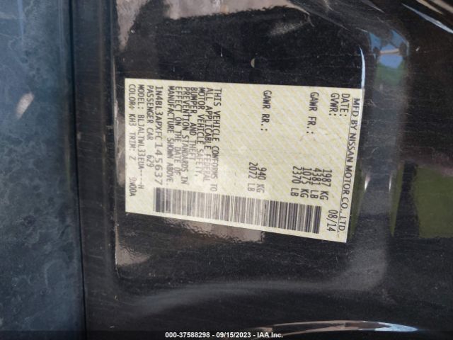 1N4BL3APXFC145637 Nissan Altima 3.5 Sl