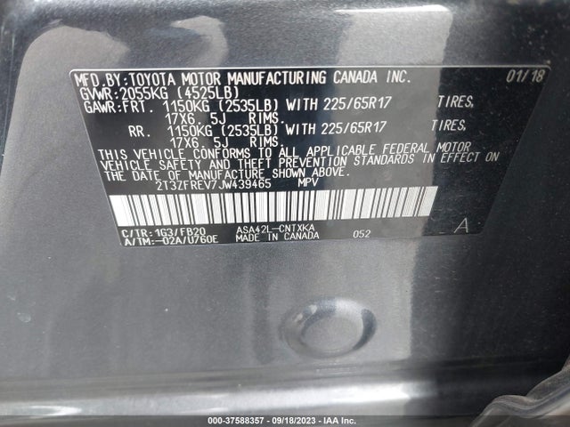 Toyota RAV4 LE 2018 2T3ZFREV7JW439465 Image 16