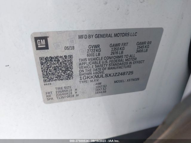 1GKKNULSXJZ248725 GMC ACADIA SLT