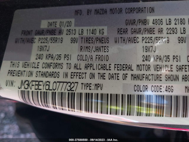 Mazda Cx-5 Signature 2020 JM3KFBEY6L0777327 Image 9