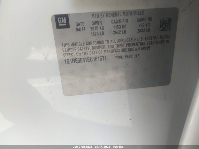 Chevrolet Volt 2014 1G1RE6E41EU161571 Image 10