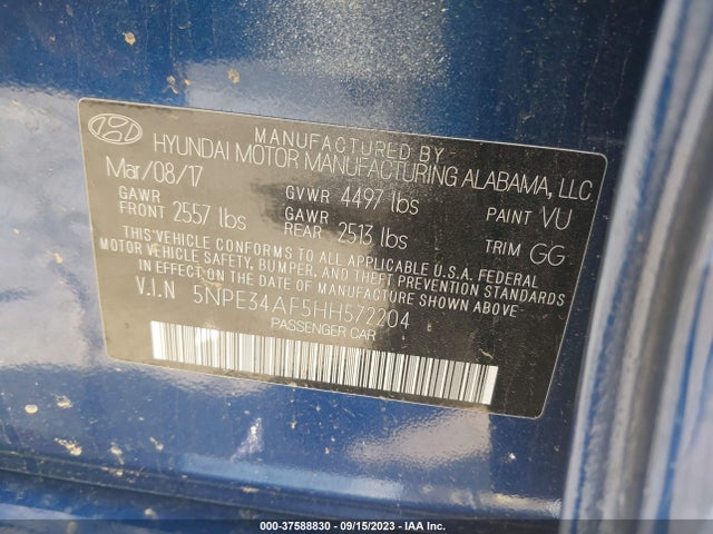 Hyundai Sonata Sport 2017 5NPE34AF5HH572204 Image 15