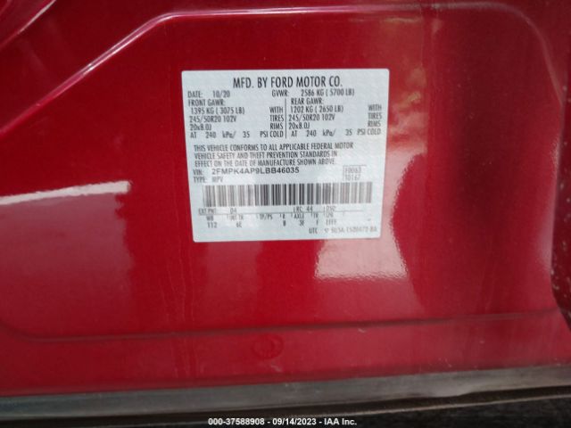 2FMPK4AP9LBB46035 Ford EDGE ST