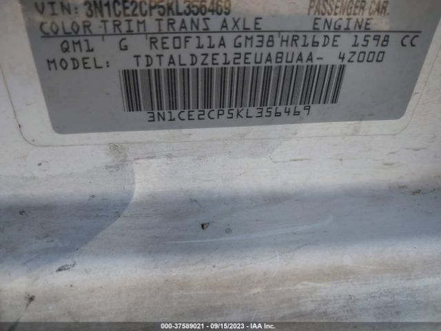 3N1CE2CP5KL356469 Nissan Versa Note Sv