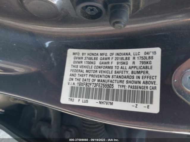 19XFB2F73FE255505 Honda Civic Sedan Se