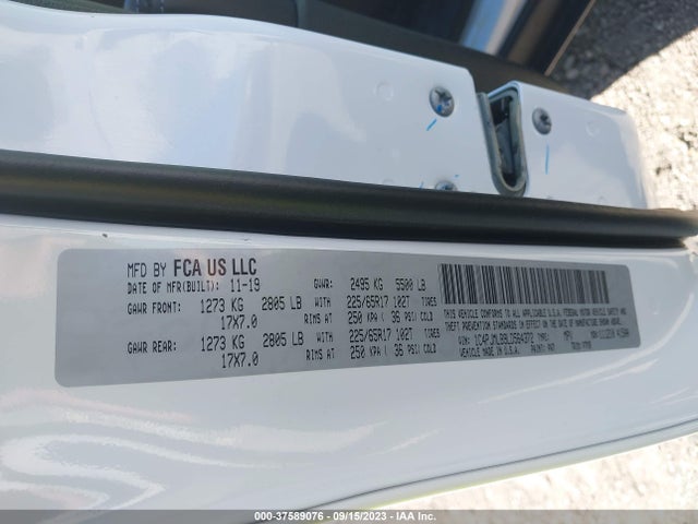 2020 JEEP CHEROKEE LATITUDE PLUS VIN: 1C4PJMLB9LD564372