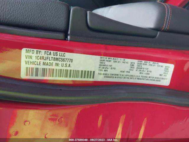 1C4RJFLT8MC567770 Jeep Grand Cherokee Trailhawk