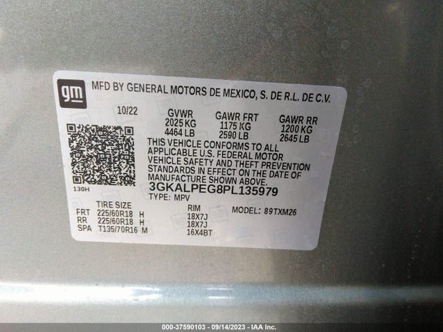2023 GMC TERRAIN SLT VIN: 3GKALPEG8PL135979