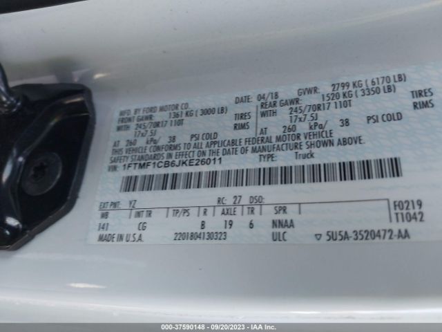 1FTMF1CB6JKE26011 Ford F-150 Xl/xlt