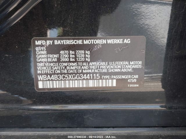 WBA4B3C5XGG344115 BMW 4 Series 435i Xdrive