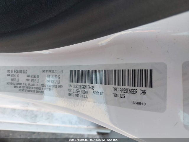 1C3CCCEG4GN158449 Chrysler 200 C