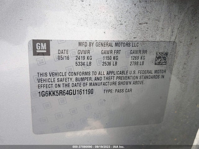 Cadillac Ct6 Platinum 2016 1G6KK5R64GU161190 Image 9