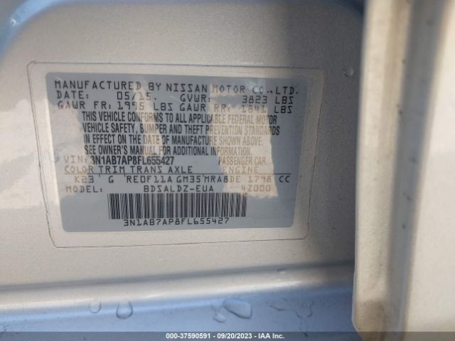 3N1AB7AP8FL655427 Nissan Sentra Sr/sl/s/sv/fe+ S