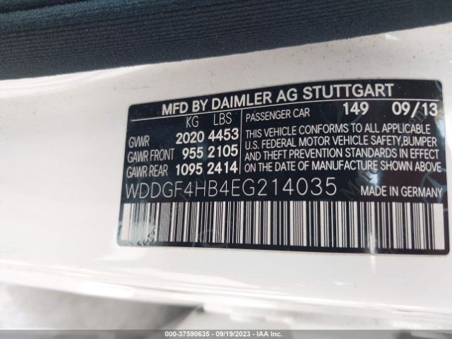 WDDGF4HB4EG214035 Mercedes-Benz C-class C 250