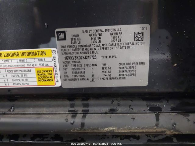 1GKKVSKD7EJ215726 GMC ACADIA SLT