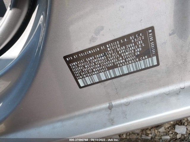 3VW7M7BU3NM010972 Volkswagen JETTA SE