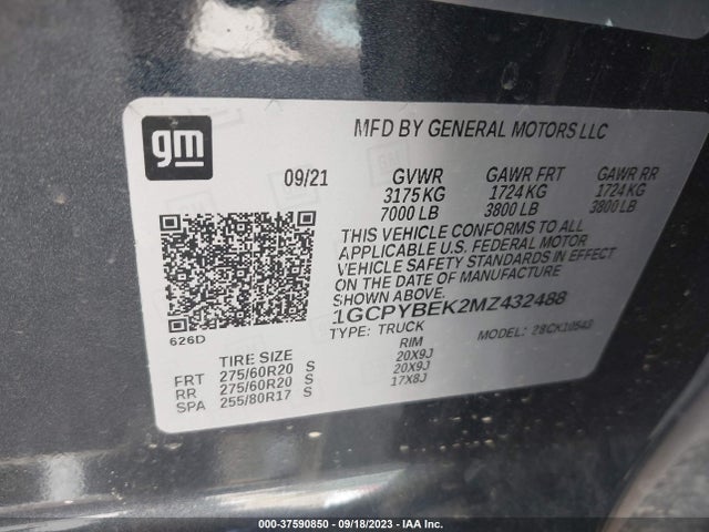 Chevrolet Silverado 1500 Custom 2021 1GCPYBEK2MZ432488 Image 9